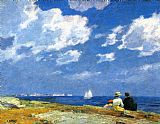 Edward Henry Potthast Along the Shore painting